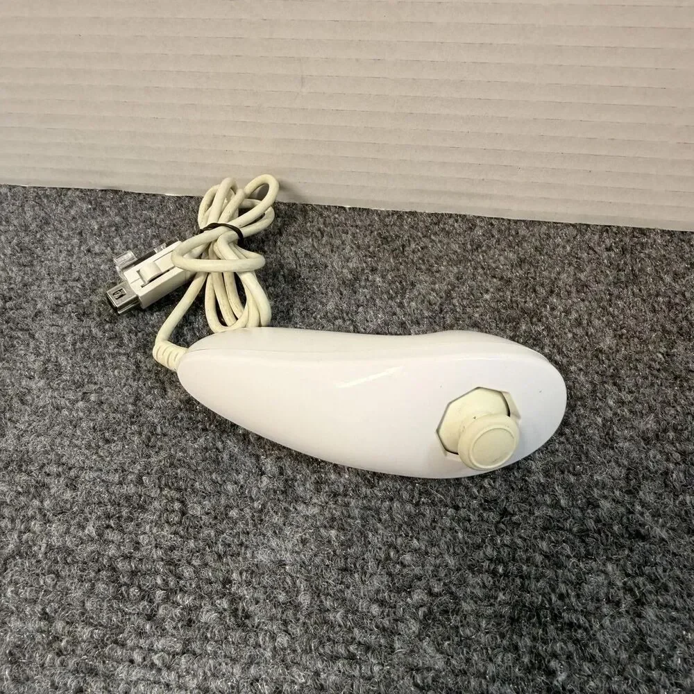 Nintendo Wii Nunchuk Controller White RVL-004 OEM Tested For Wii Wii U